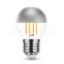 Filament P45 Silver Top LED izzó ezüst tetővel