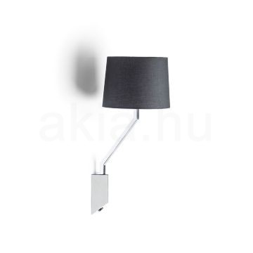 SHARP fali lámpa fekete króm 230V LED E27 15W