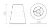 CONNY 25/30 asztali lámpaernyő Monaco benzin kék/ezüst PVC max. 23W