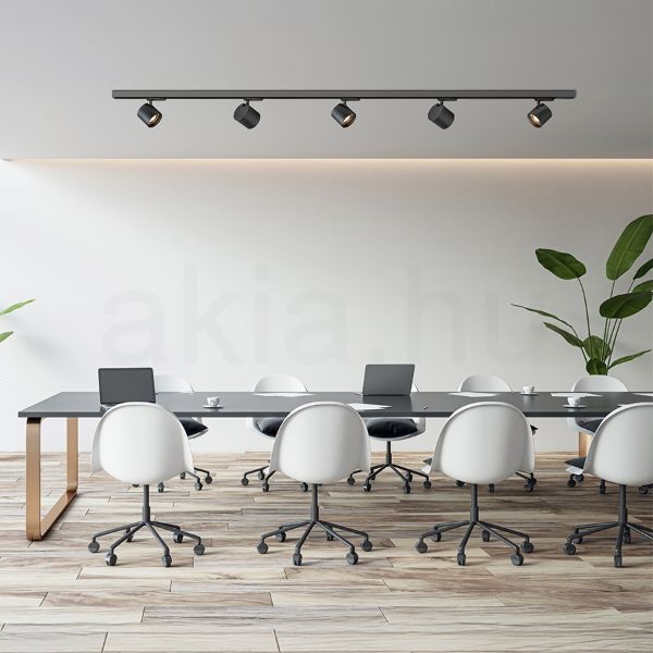 IRIS 9 három áramkörös sínre fekete  230V LED 12W 24°  3000K