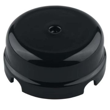 Fekete porcelán falonkívüli kötődoboz 78x35mm