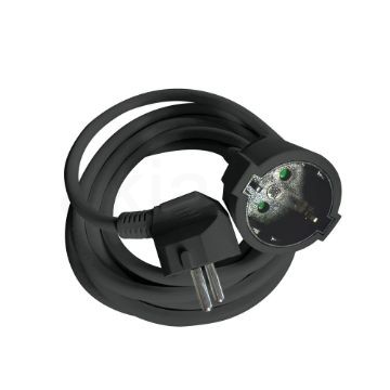 Technik Professional Hosszabbító (lengokábel) Fekete 2m kábellel 3x1,5mm2 16A